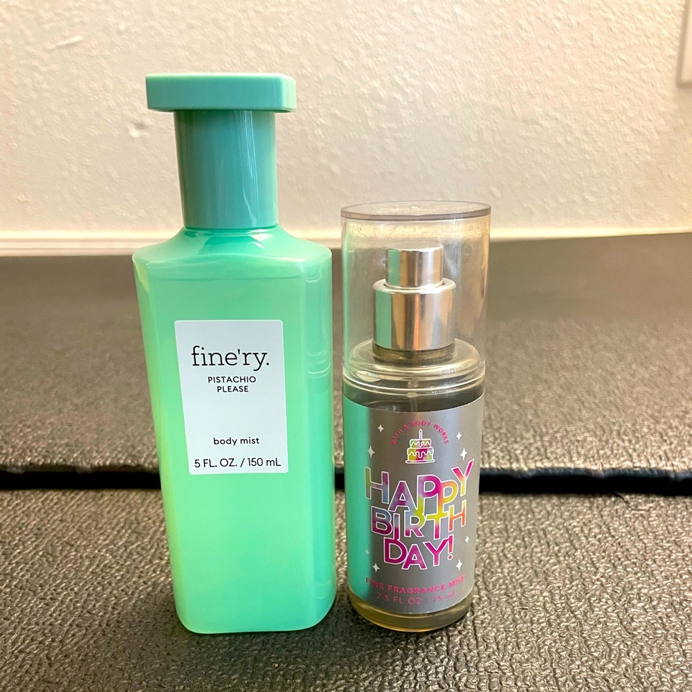 Finery Pistachio Please Body Spray (Kayali Dupe) + B&BW Happy Birthday Mist FFM